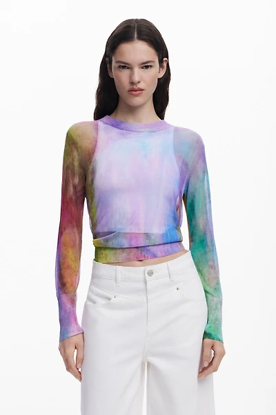 Desigual Women's Watercolor fine sweater