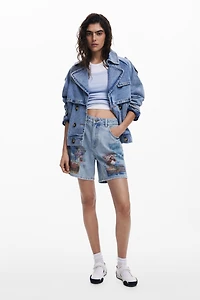 Desigual Women's Etnic denim Bermuda shorts
