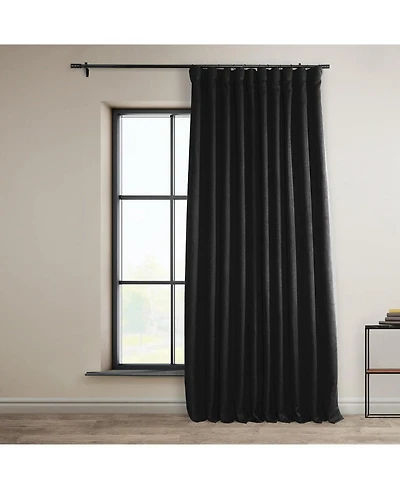 Half Price Drapes Extra Wide Textured Faux Linen Room Darkening Curtain