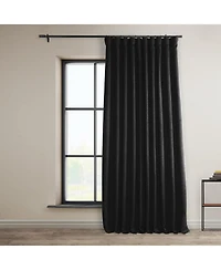 Half Price Drapes Extra Wide Textured Faux Linen Room Darkening Curtain