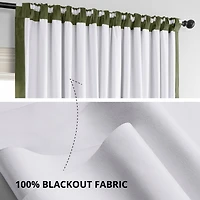 Half Price Drapes Hunter Green Signature Extra Wide Velvet Blackout Curtain