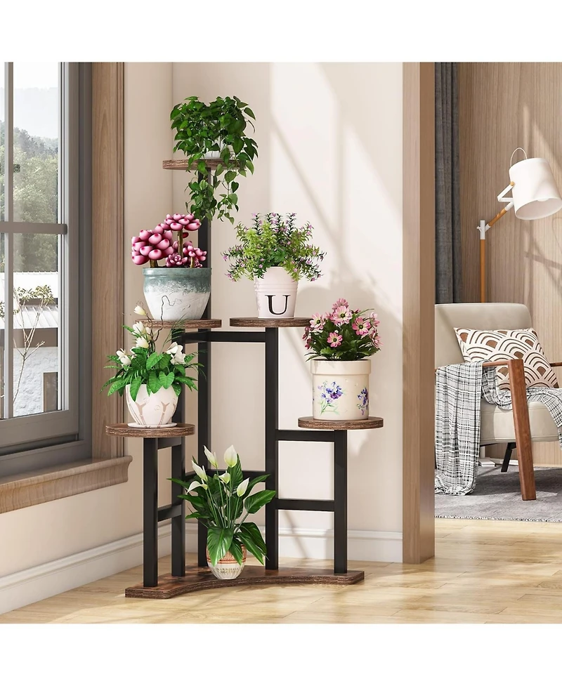 Tribesigns Corner Plant Stand Indoor, 6 Tiered Plant Shelf Flower Stand, Tall Multiple Potted Plant Holder Rack Planter Organizer for Living Room Balc