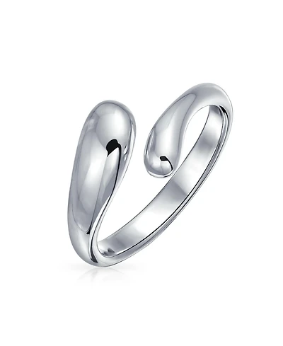 Bling Jewelry Geometric Teardrop Silver Ring Band Sterling