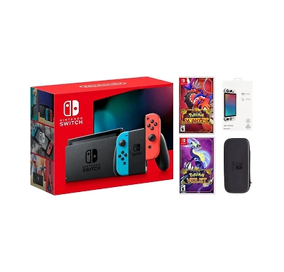 Nintendo Switch Bundle With Accessories, Pokemon Scarlet & Violet Games