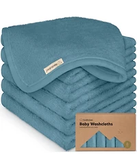 KeaBabies 6pk Deluxe Baby Washcloths, Organic and Soft Wash Cloth, Bath Towel, Face Cloths