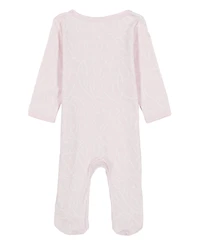 Calvin Klein Baby Girls Heart Sketch Zip-Front Footed Coverall