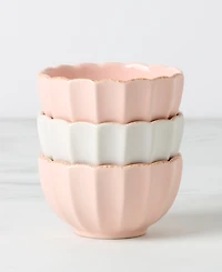 Lenox French Perle Scallop Mini Bowls, Set of 3