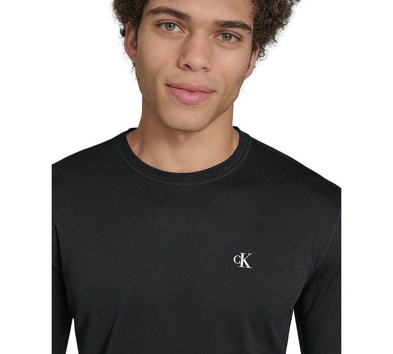 Calvin Klein Men's Monogram Long-Sleeve Swim Rash Guard