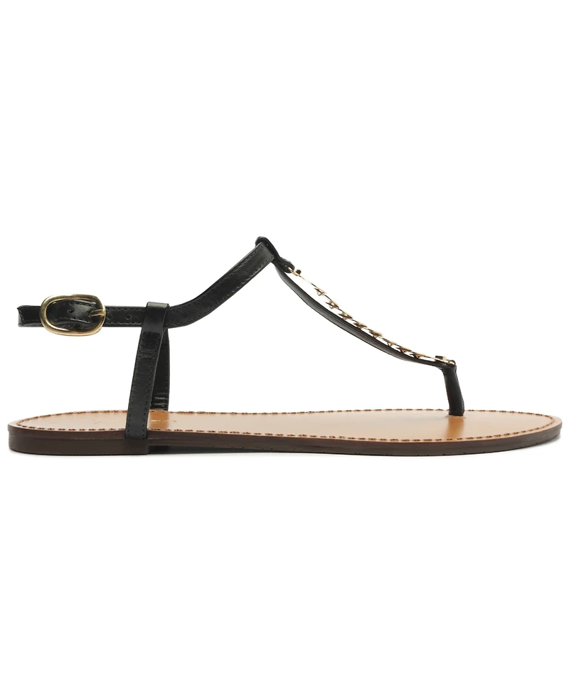 Arezzo Women's Bristol Round Toe Flat Sandals