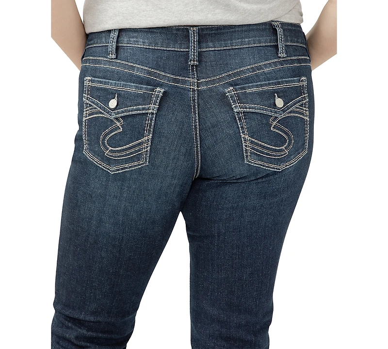 Silver Jeans Co. Plus Size Suki Mid-Rise Curvy Fit Capri Jeans