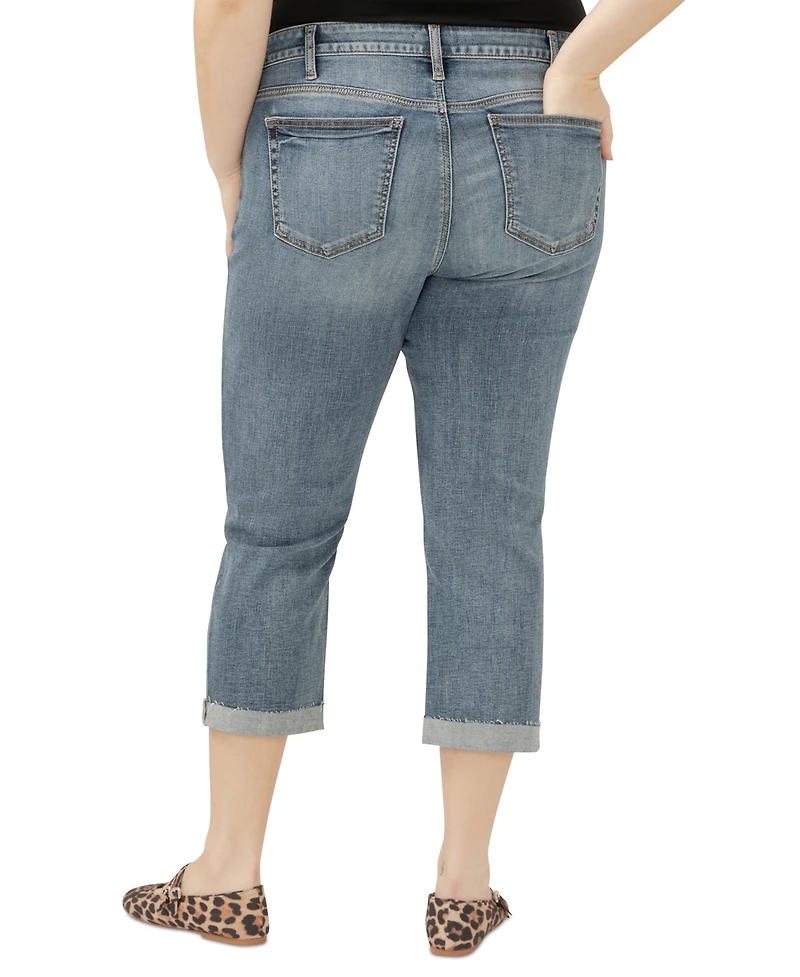 Silver Jeans Co. Plus Elyse Mid-Rise Comfort Fit Capri