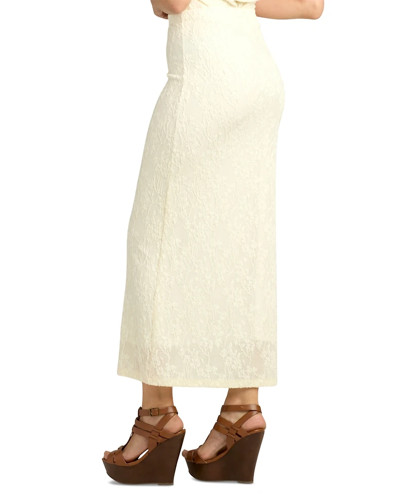 Bcx Juniors' Floral Jacquard Knit Bodycon Maxi Skirt