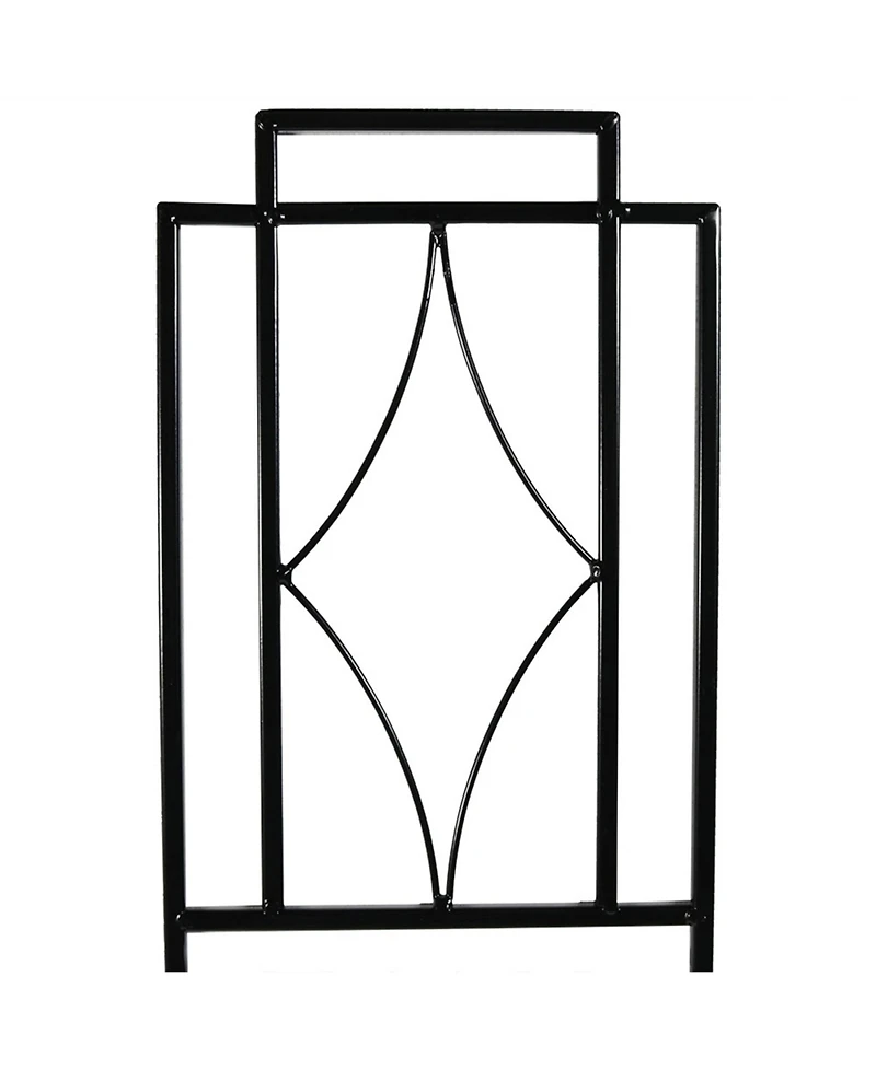 Contemporary Metal Wire Garden Trellis for Climbing Plants and Flowers - 30" H - Black - 2-Pack