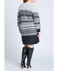 Eloquii Women's Mini Sweater Dress