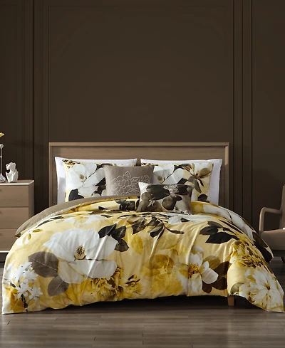 Bebejan Zayra Bedding 100% Cotton Sateen 5 Piece King Size Reversible Comforter Set