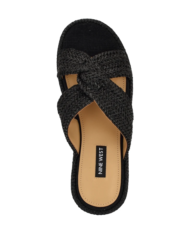 Nine West Women's Cerry Woven Platform Wedge Sandals