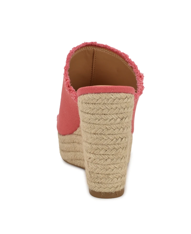 Nine West Women's Baja Slip-On Espadrille Wedge Sandals