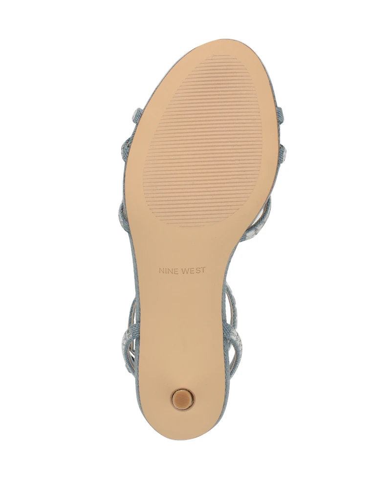 Nine West Women's Amseta Strappy Embellished Stiletto Sandals