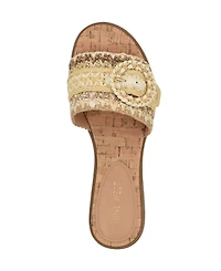Nine West Women's Poland Woven Slip-On Flat Sandals