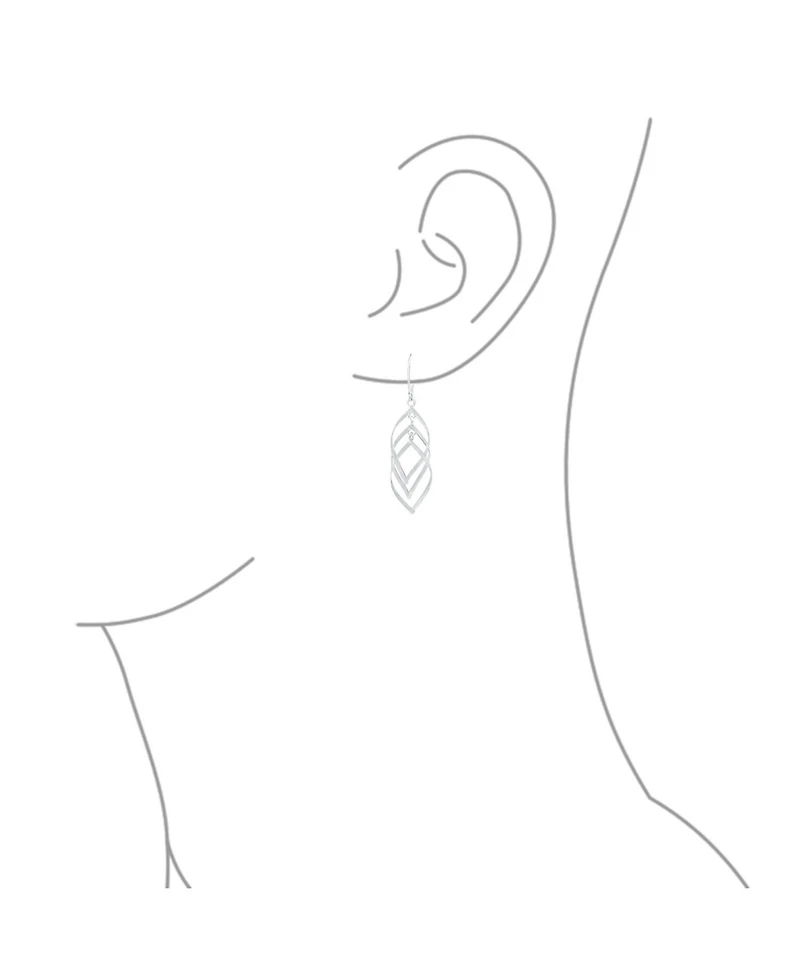 Bling Jewelry Trendy Swirl Wire Dangle Earrings Multi Teardrop Layer Sterling Silver