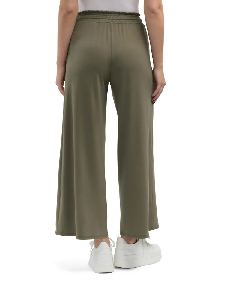 Ellen Tracy Women's Wide Leg Pant with Smocking