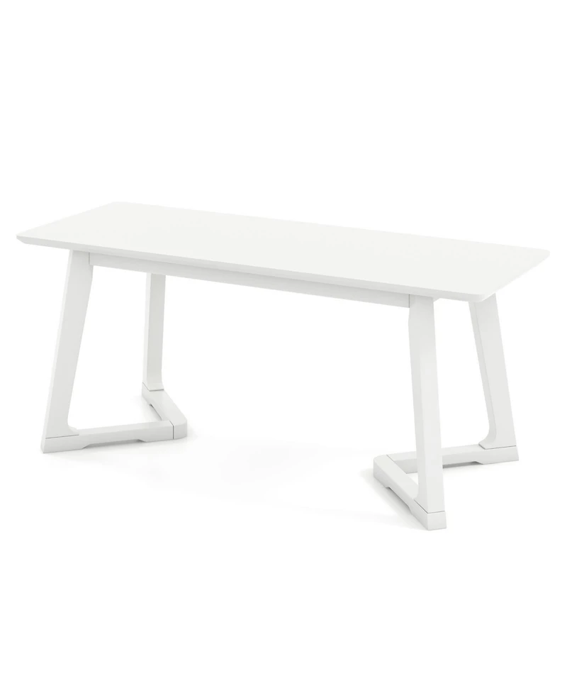 Modern Entryway Bench with Rubber Wood Legs, Ideal for Hallway or Dining Room