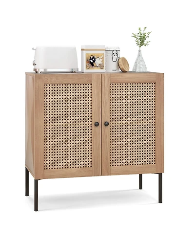 Kitchen Sideboard Cabinet with 2 Doors and Adjustable Interior Storage Shelf