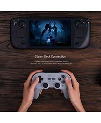 8BitDo Pro 2 Bluetooth Wireless Controller for Switch, Pc, Android, Steam Deck, Apple - Black