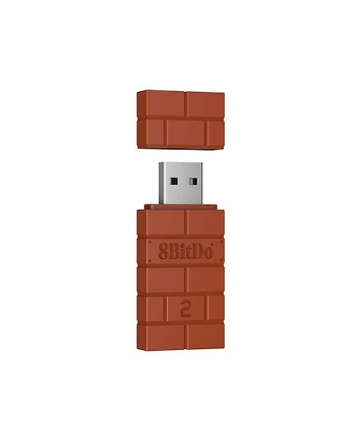 8Bitdo Wireless Usb Adapter for Switch, Windows, Mac & Raspberry Pi - Works with Xbox, PS5 Controllers - Brown