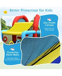 Inflatable Jumping Castle Bounce House with Dual Slides and 480W Blower