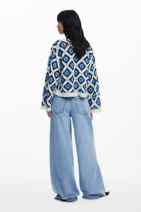 Desigual Women's Multicolor crochet sweater