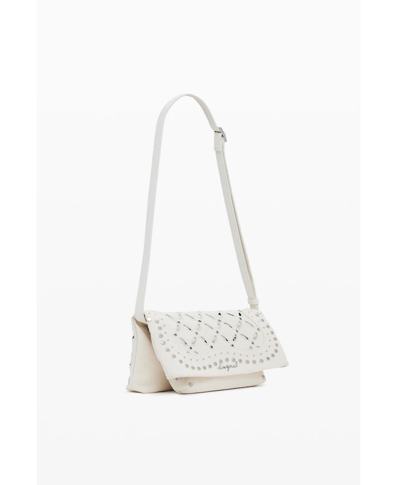 Desigual Women's Medium perforated flap bag