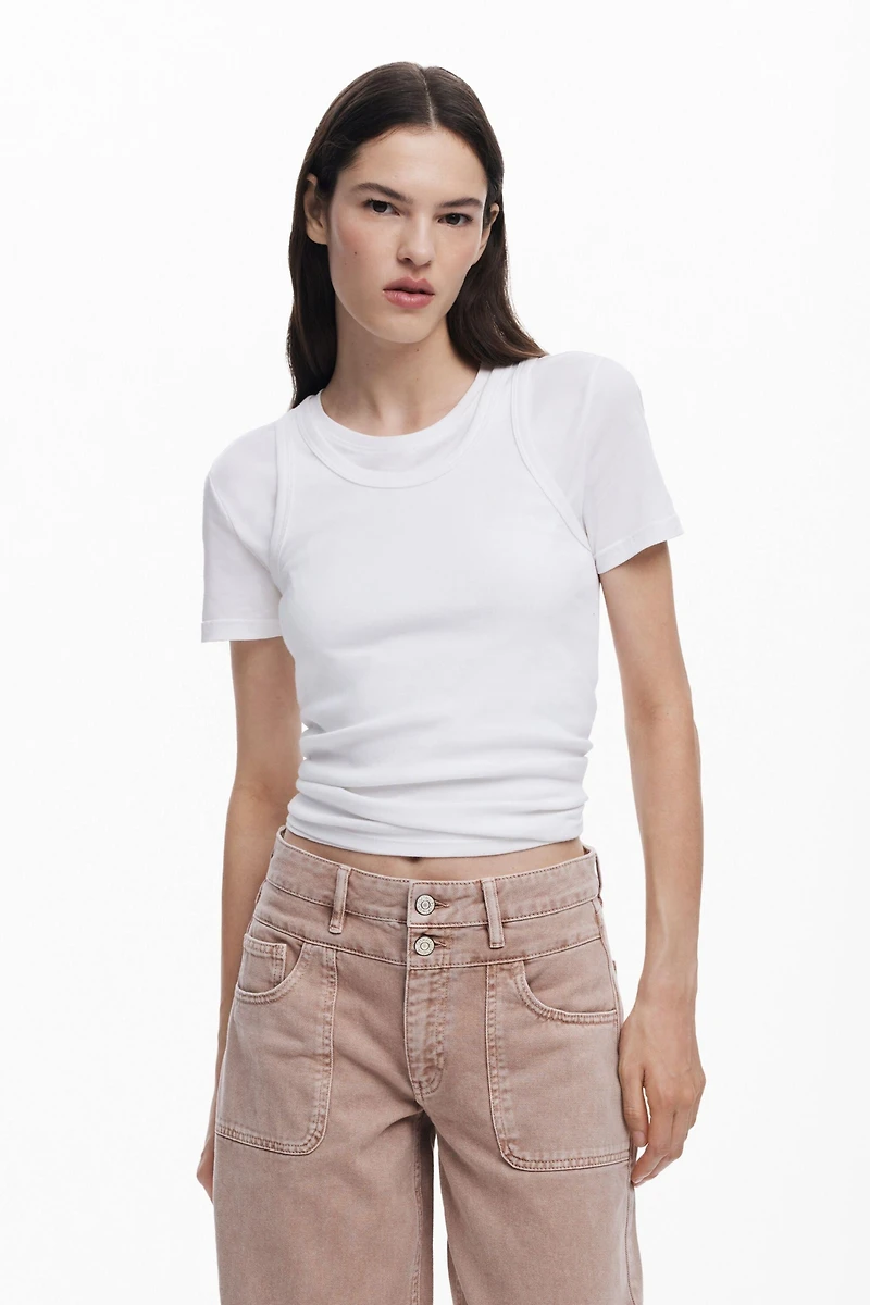 Desigual Women's Balloon jeans with double waist