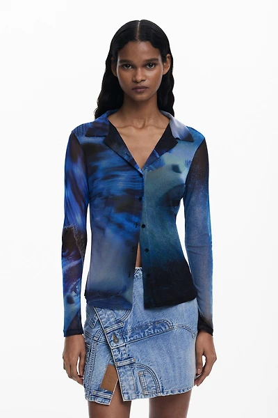 Desigual Women's Buttoned tulle T-shirt