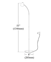 Dainolite 1 Light 5 Watt Led Floor Lamp