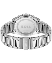 Hugo Boss Men's Strike Quartz Chronograph Silver-Tone Stainless-Steel Watch
