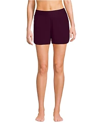 Lands' End Women's 3" Quick Dry Elastic Waist Board Shorts Swim Cover-up with Panty