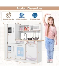 Toddler Pretend Play Kitchen Toy with Stove for Boys and Girls Aged 3+ Fun Cooking Toy