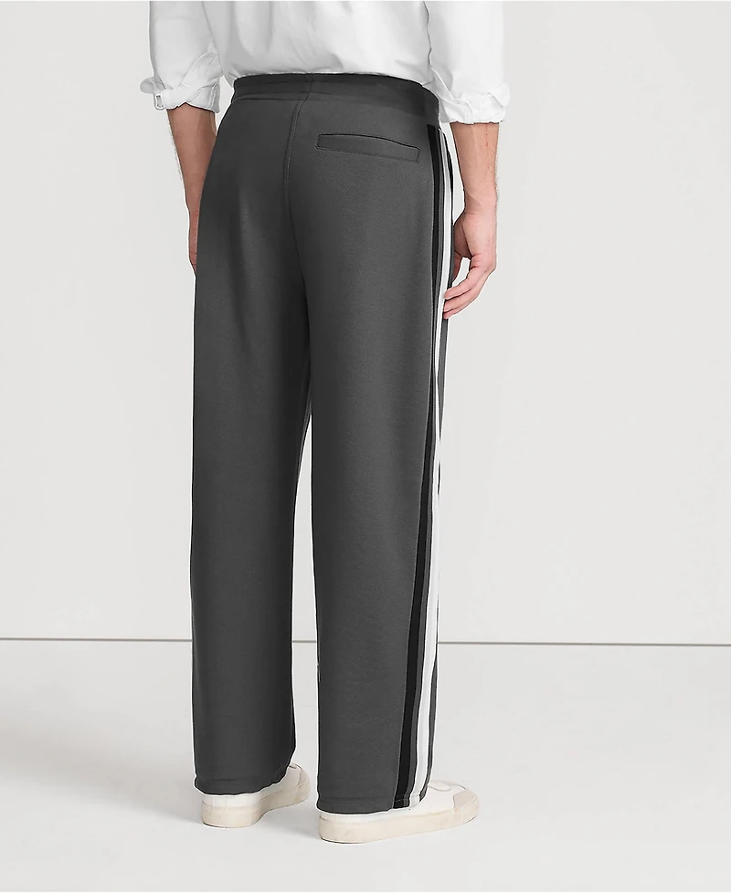 Lands' End Men's Knit Twill Track Wide Leg Pant