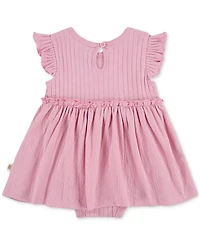 Huggies Baby Girls Cotton Flutter-Sleeve Dress, 3 Piece Set