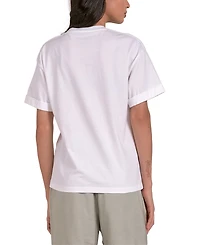 Elan Women's Cotton Apres Beach Crewneck Tee