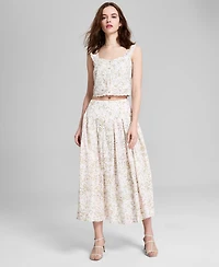 And Now This Women's Cotton Eyelet Midi Skirt, Exclusively at Macy's
