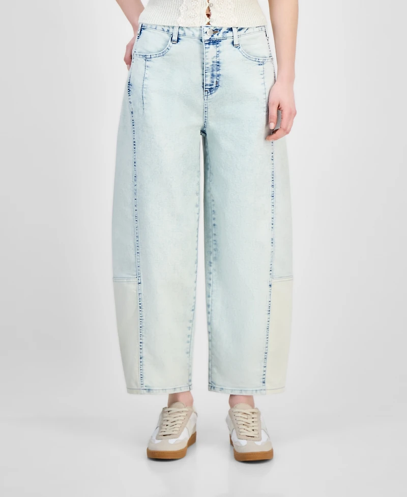 And Now This Women's High-Rise Barrel-Leg Jeans, Exclusively at Macy's