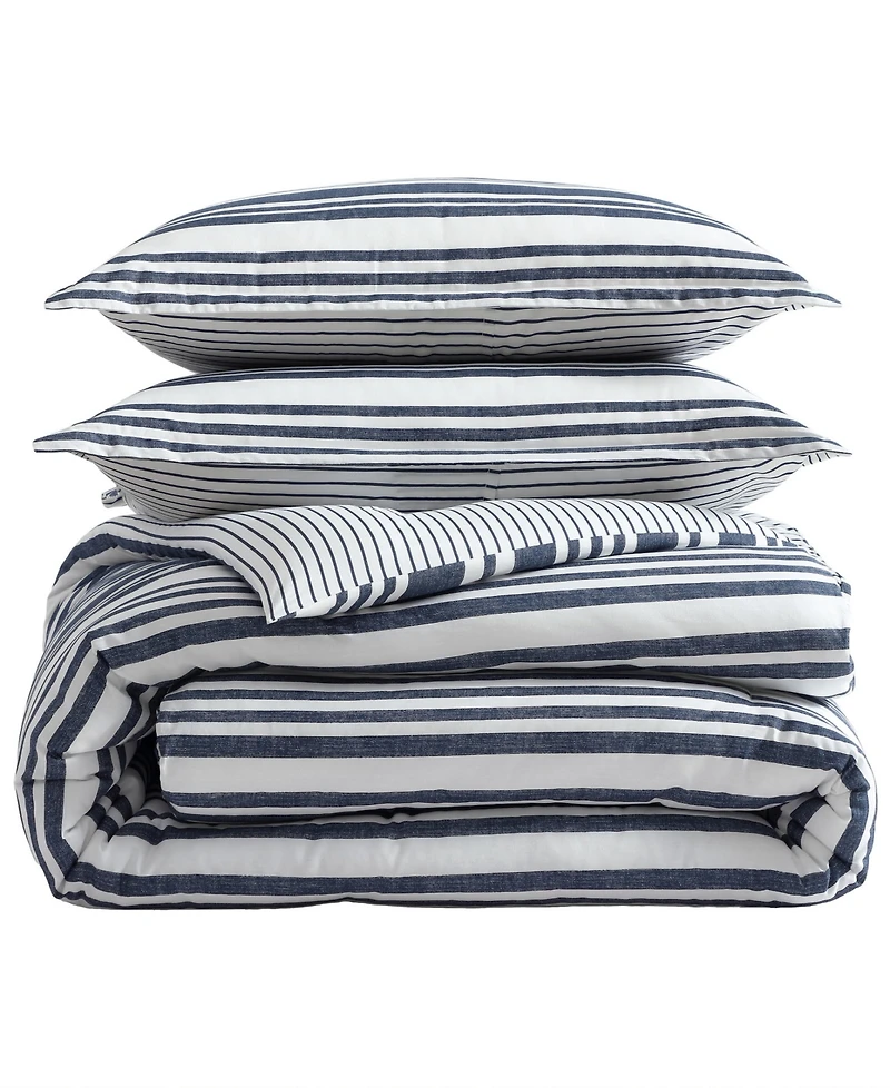 Nautica Coastline Stripe 3-Pc. Comforter Set