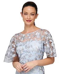 Js Collections Women's Brooke Embroidered Column Gown