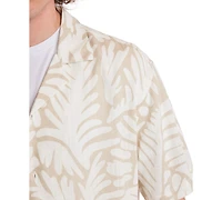 Paisley & Gray Men's Slim Fit Short Sleeve Printed Button-Front Camp Shirt