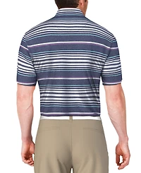 Pga Tour Men's Short Sleeve Striped Polo Shirt