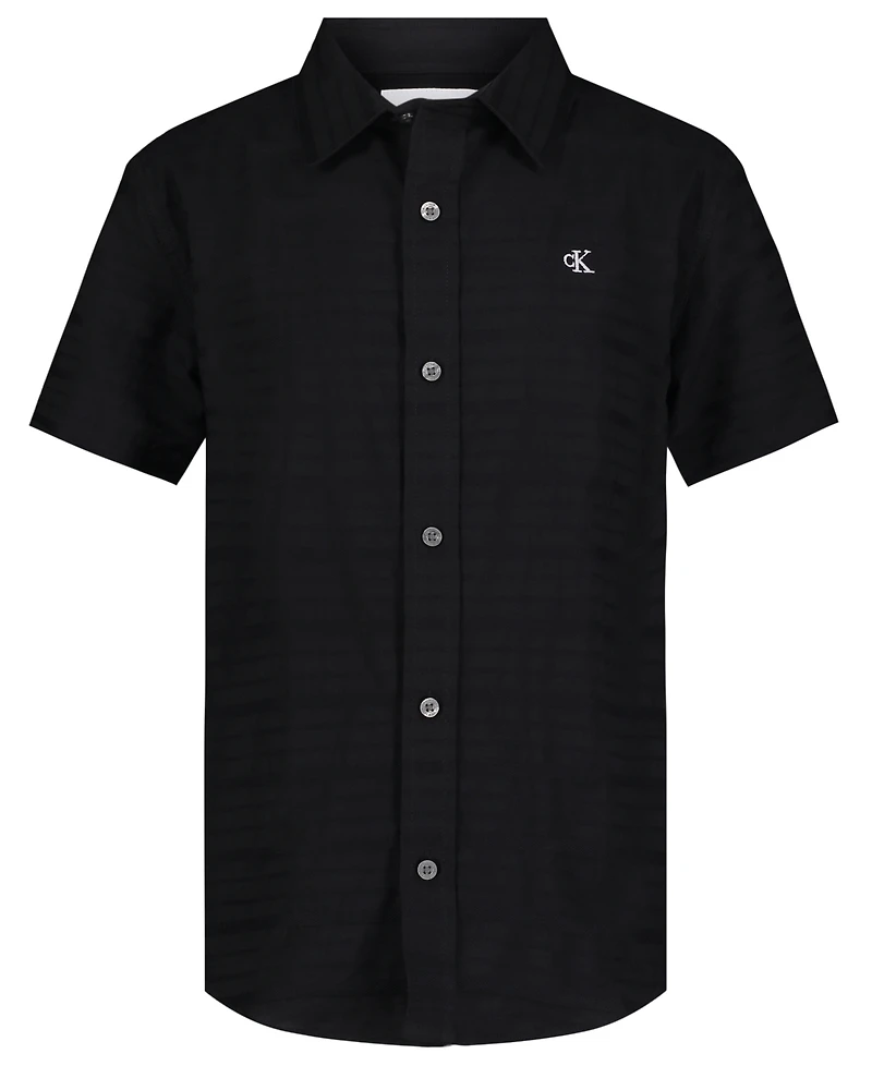 Calvin Klein Big Boys Variegated Dobby Shirt