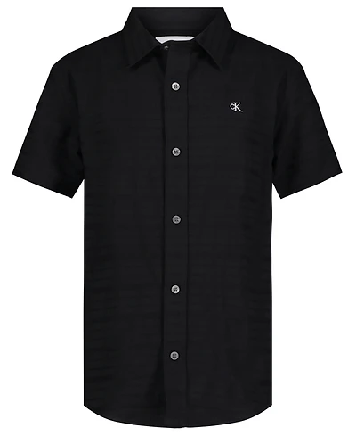 Calvin Klein Big Boys Variegated Dobby Shirt