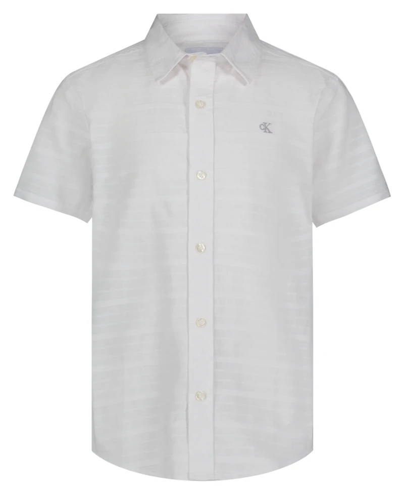 Calvin Klein Big Boys Variegated Dobby Shirt